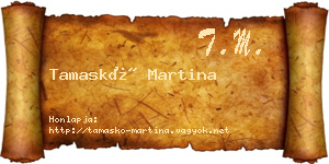 Tamaskó Martina névjegykártya